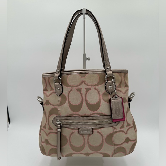 Coach Daisy Outline Signature Mia F23040 in Pink/Brown/Tan - Picture 2 of 14